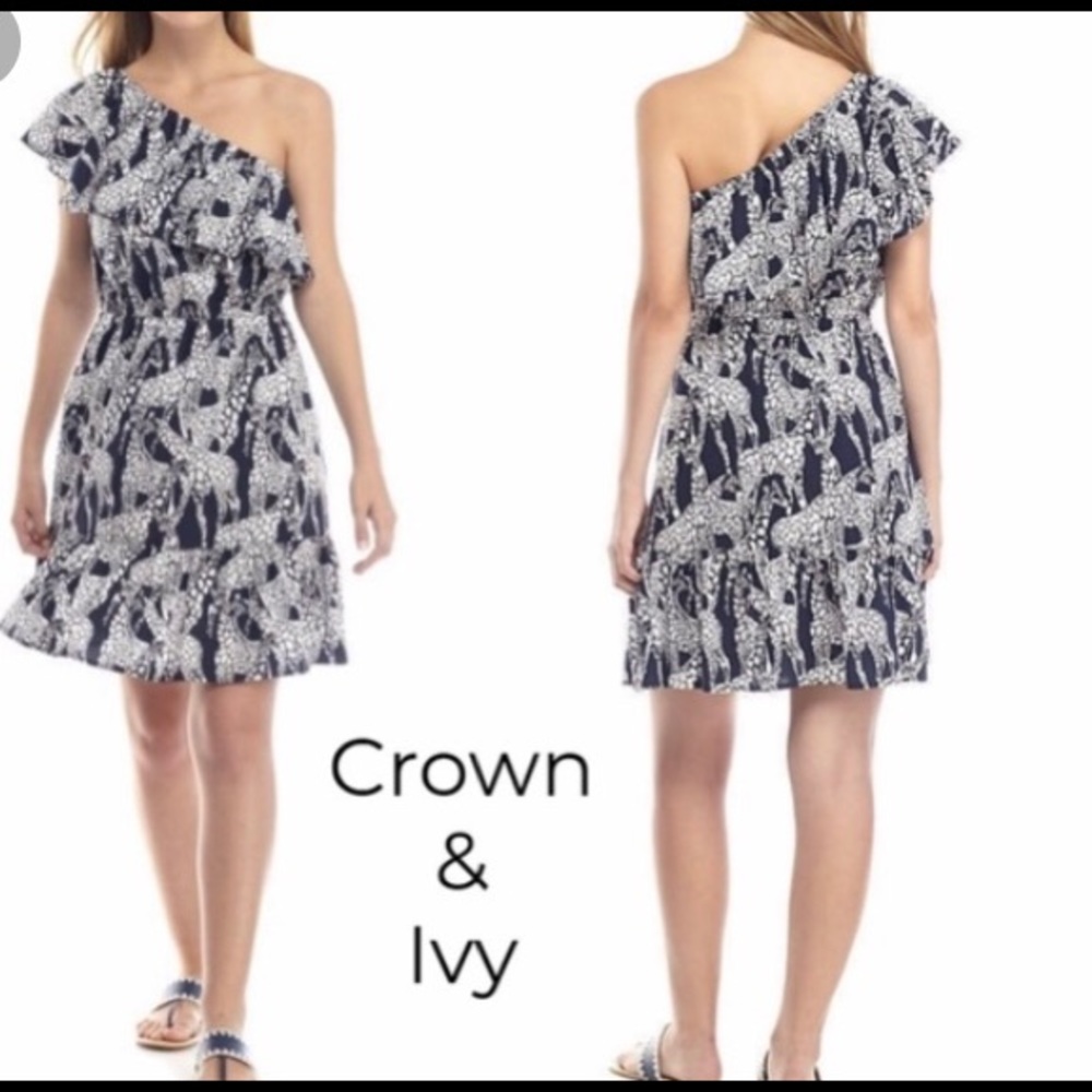 One Shoulder Summer Giraffe Dress